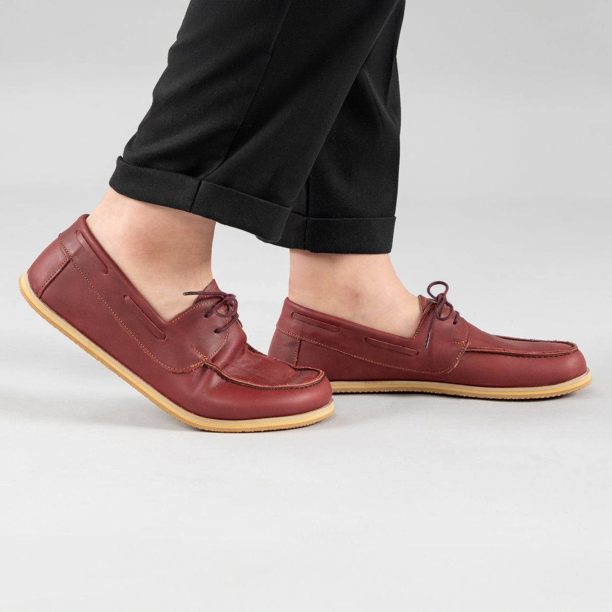 Men's Red Boat Shoes from Atlantis Handmade Shoes