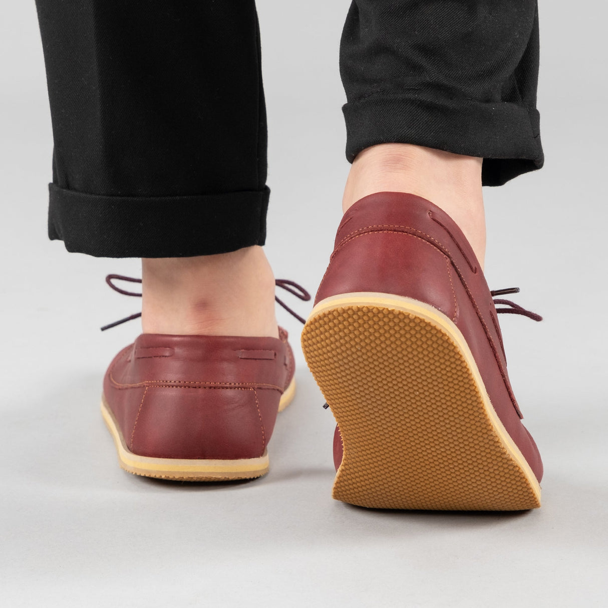 Women's Red Boat Shoes from Atlantis Handmade Shoes