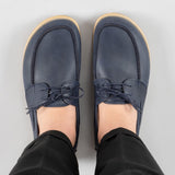 Women's Blue Boat Shoes from Atlantis Handmade Shoes