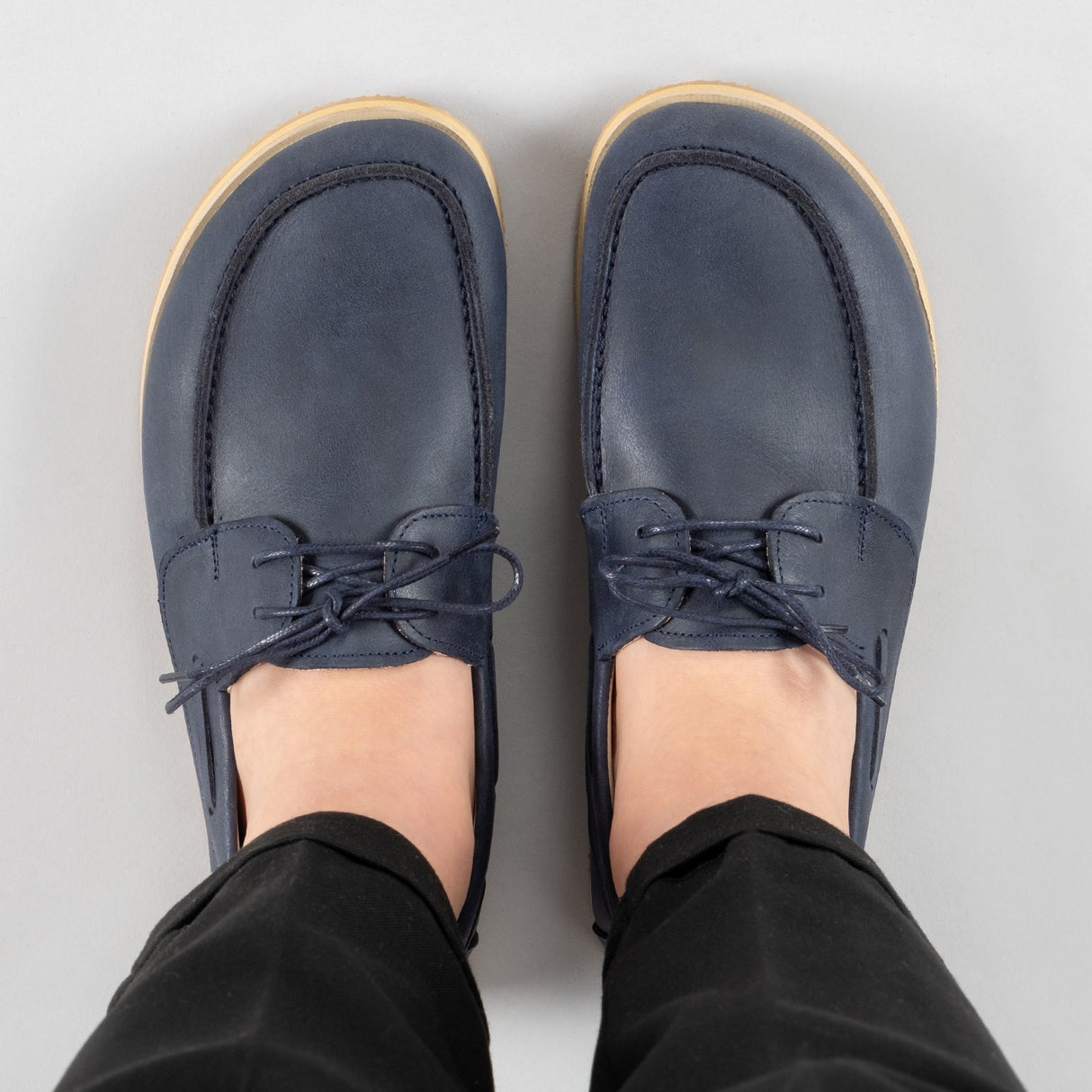 Men's Blue Boat Shoes from Atlantis Handmade Shoes
