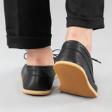 Women's Black Boat Shoes from Atlantis Handmade Shoes