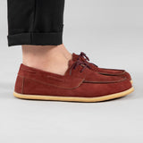 Women's Burgundy Boat Shoes from Atlantis Handmade Shoes