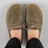 Women's Green Boat Shoes from Atlantis Handmade Shoes