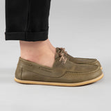 Women's Green Boat Shoes from Atlantis Handmade Shoes