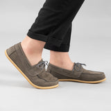 Men's Gray Boat Shoes from Atlantis Handmade Shoes