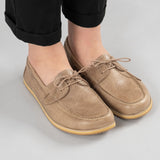 Men's Tan Boat Shoes from Atlantis Handmade Shoes