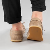 Men's Tan Boat Shoes from Atlantis Handmade Shoes