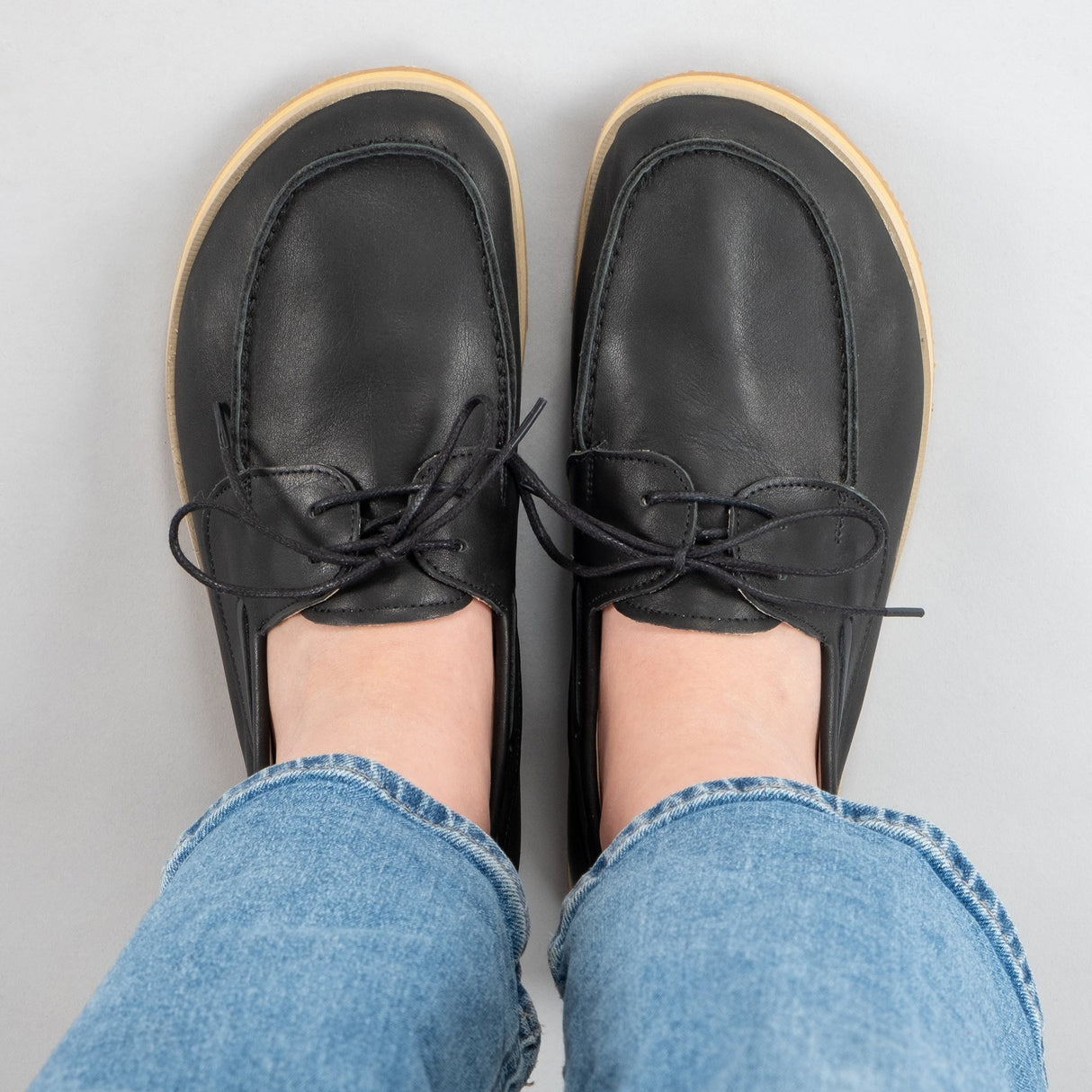 Men's Black Boat Shoes from Atlantis Handmade Shoes