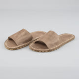 Tan Barefoot Slide Sandals from Atlantis Handmade Shoes