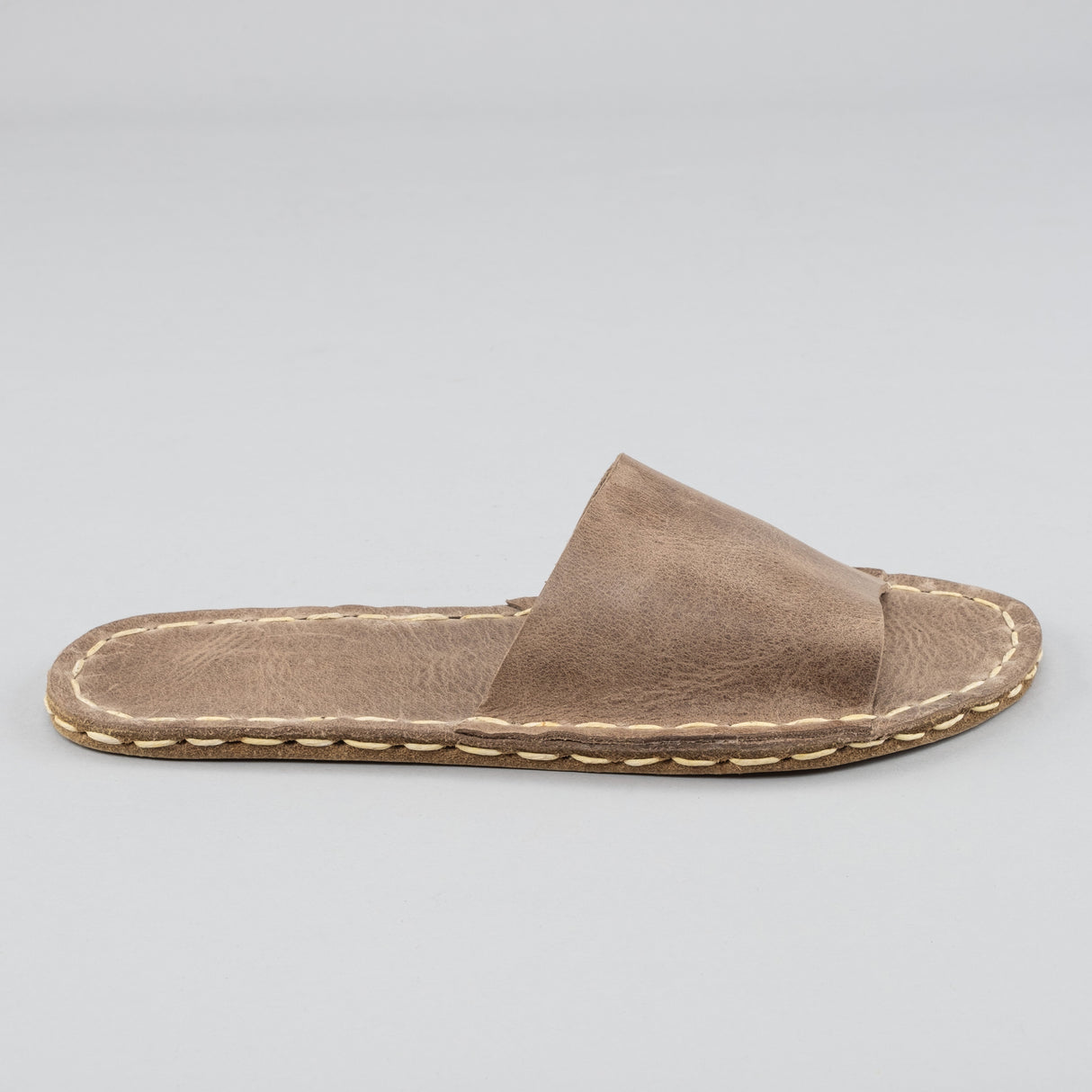 Tan Barefoot Slide Sandals from Atlantis Handmade Shoes