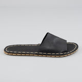Black Barefoot Slide Sandals from Atlantis Handmade Shoes