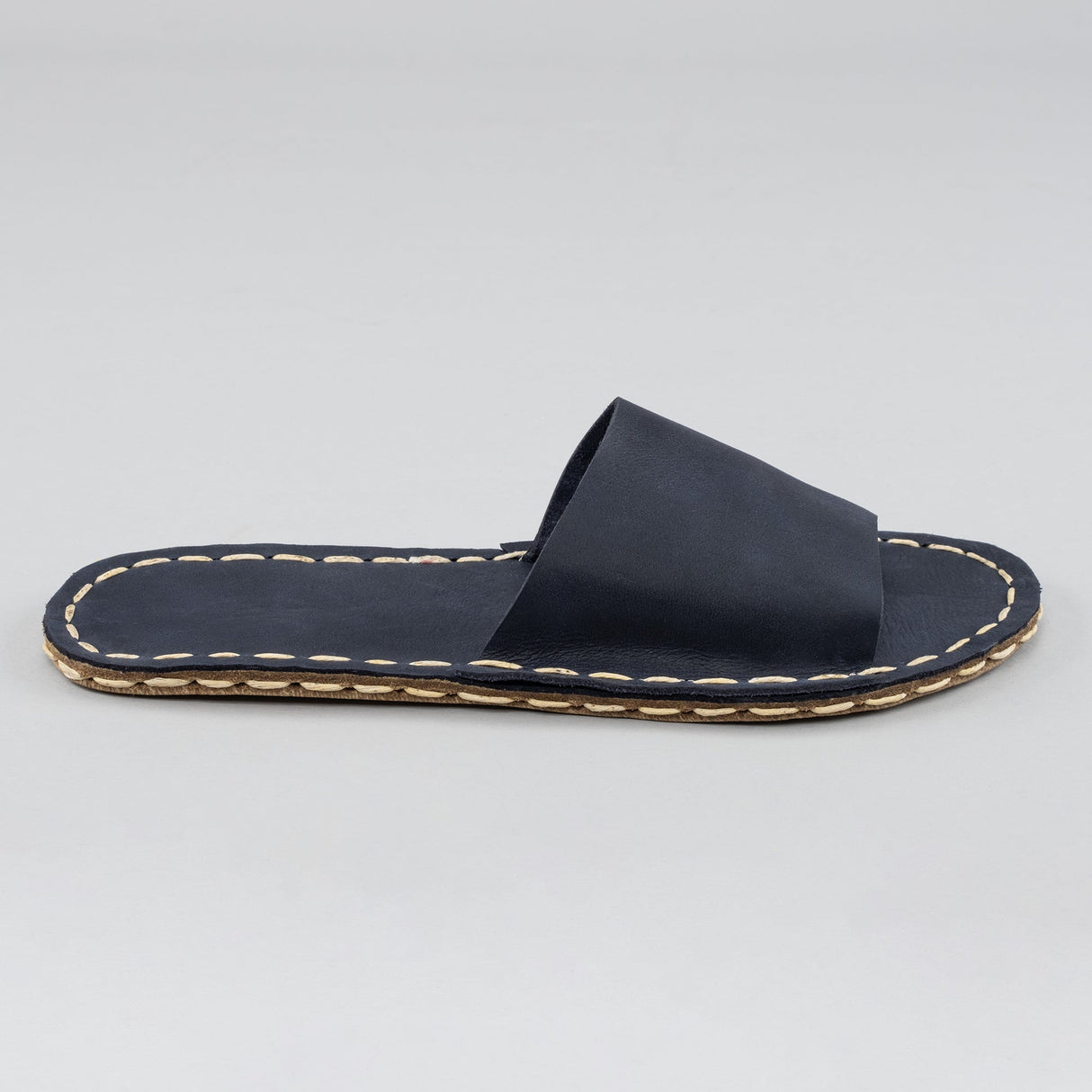 Blue Barefoot Slide Sandals from Atlantis Handmade Shoes