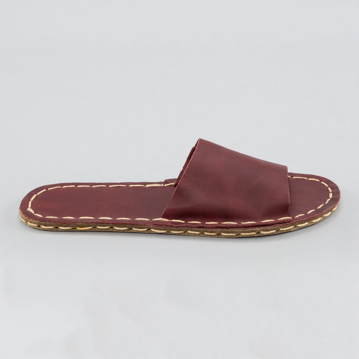 Red Barefoot Slide Sandals from Atlantis Handmade Shoes
