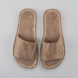 Tan Barefoot Slide Sandals from Atlantis Handmade Shoes