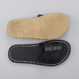 Black Barefoot Slide Sandals from Atlantis Handmade Shoes