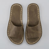 Green Barefoot Slide Sandals from Atlantis Handmade Shoes