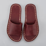 Red Barefoot Slide Sandals from Atlantis Handmade Shoes