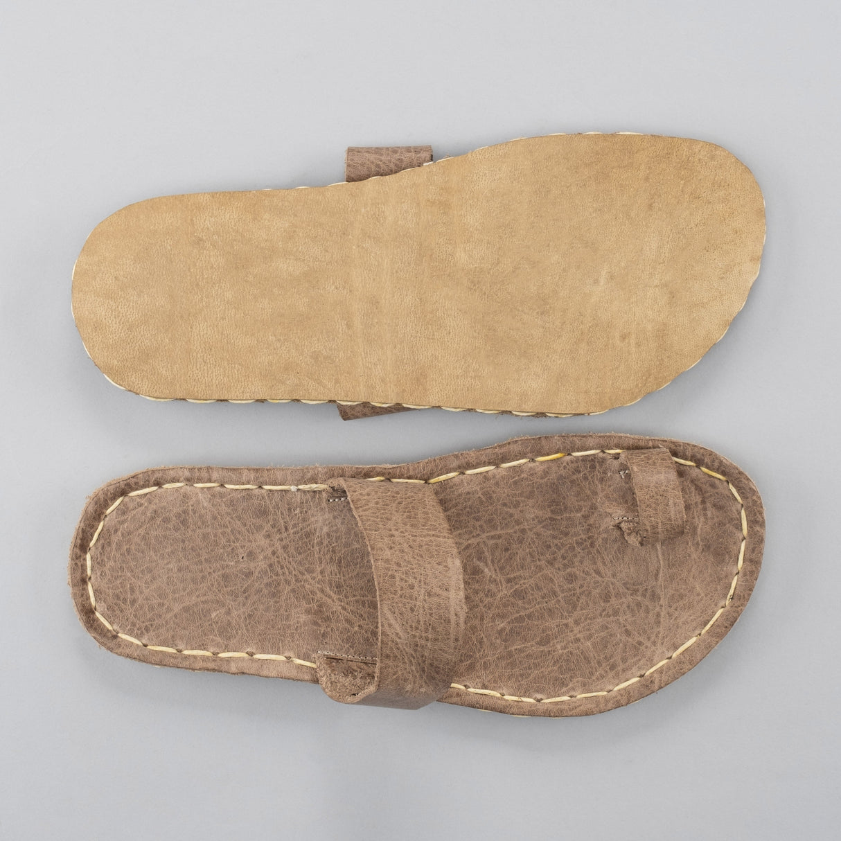 Tan Barefoot Thong Sandals from Atlantis Handmade Shoes