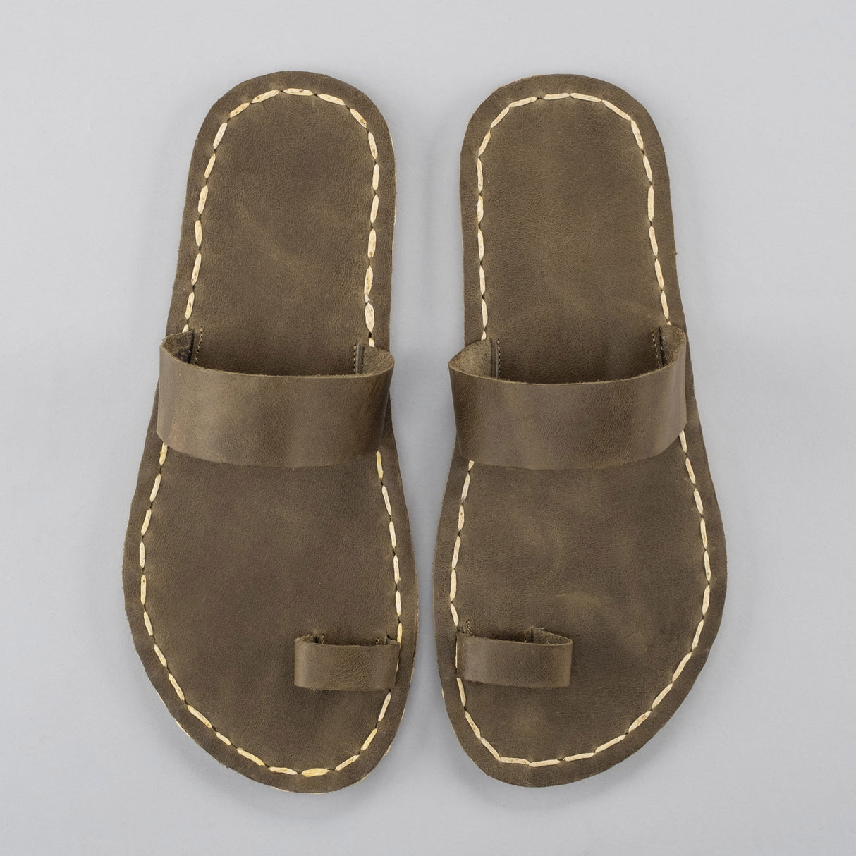 Green Barefoot Thong Sandals from Atlantis Handmade Shoes