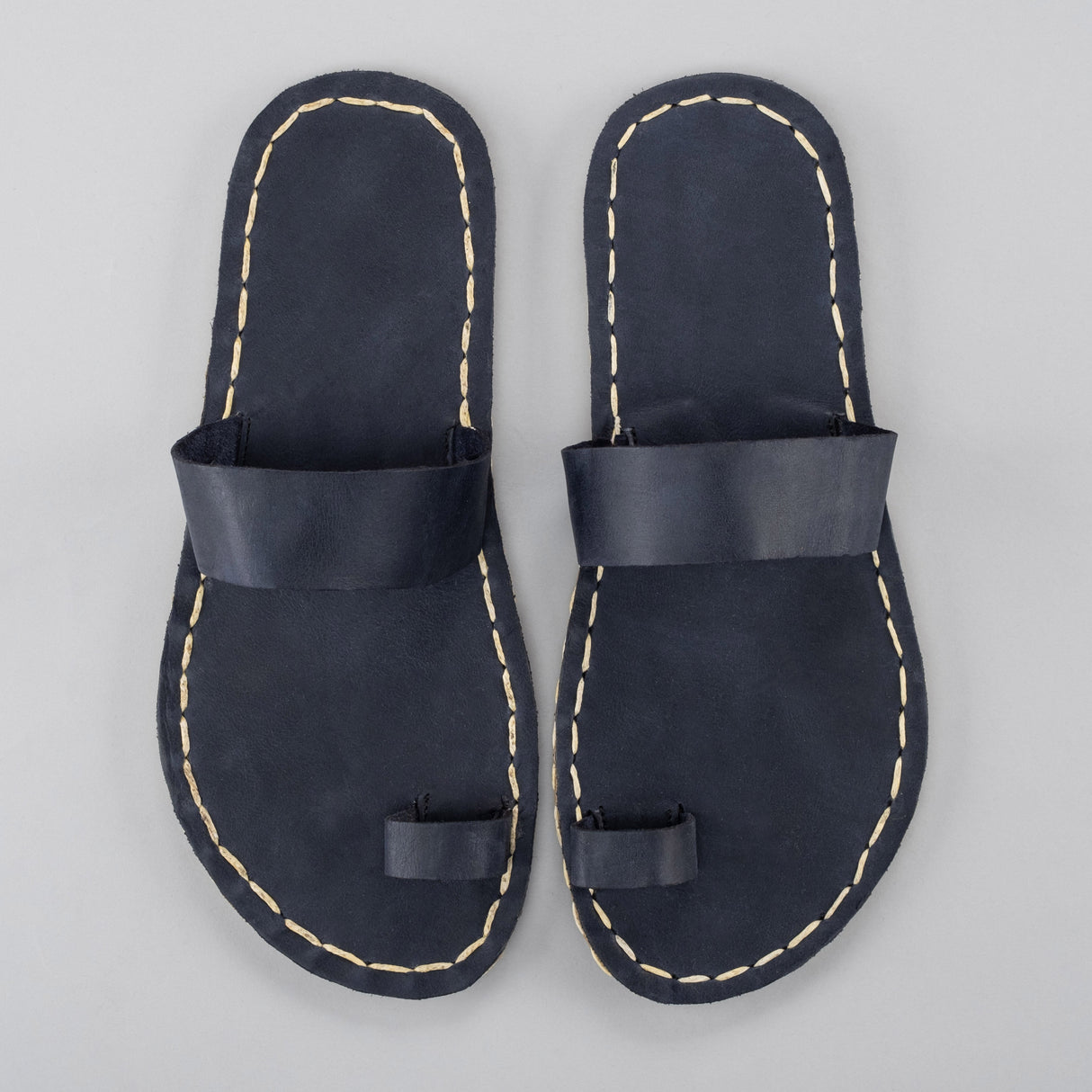 Blue Barefoot Thong Sandals from Atlantis Handmade Shoes