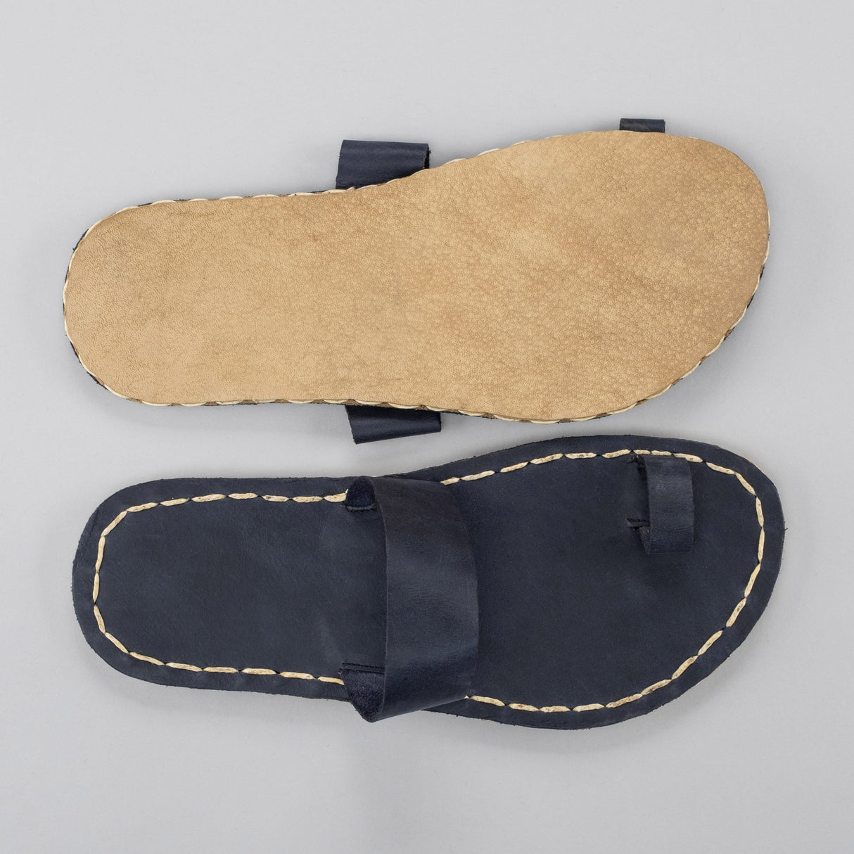 Blue Barefoot Thong Sandals from Atlantis Handmade Shoes