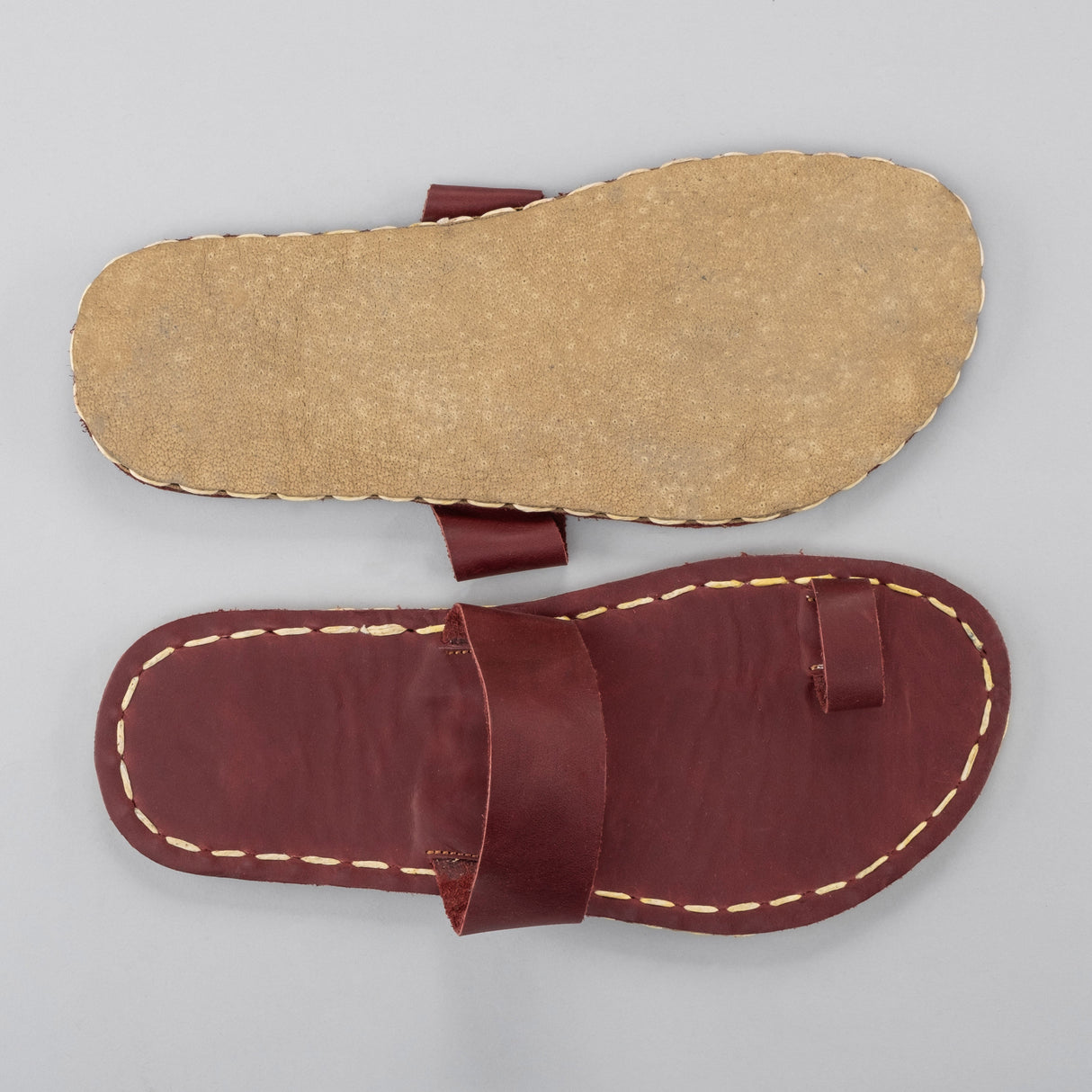 Red Barefoot Thong Sandals from Atlantis Handmade Shoes