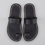 Black Barefoot Thong Sandals from Atlantis Handmade Shoes