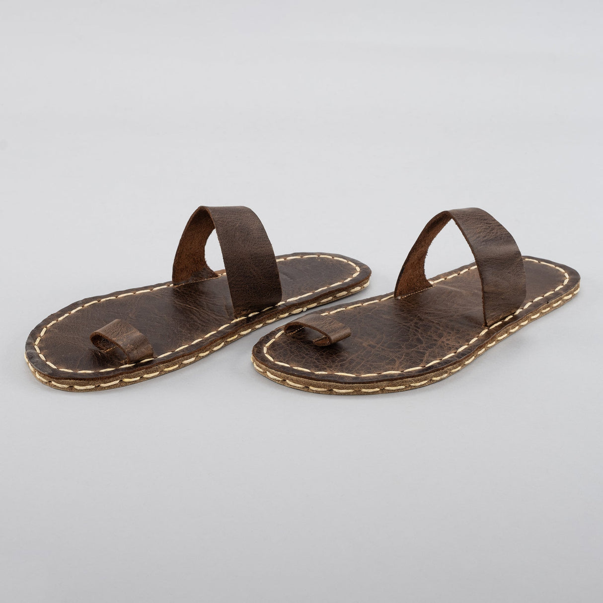 Coffee Barefoot Thong Sandals from Atlantis Handmade Shoes