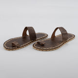 Coffee Barefoot Thong Sandals from Atlantis Handmade Shoes