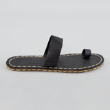 Black Barefoot Thong Sandals from Atlantis Handmade Shoes