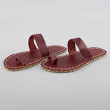 Red Barefoot Thong Sandals from Atlantis Handmade Shoes