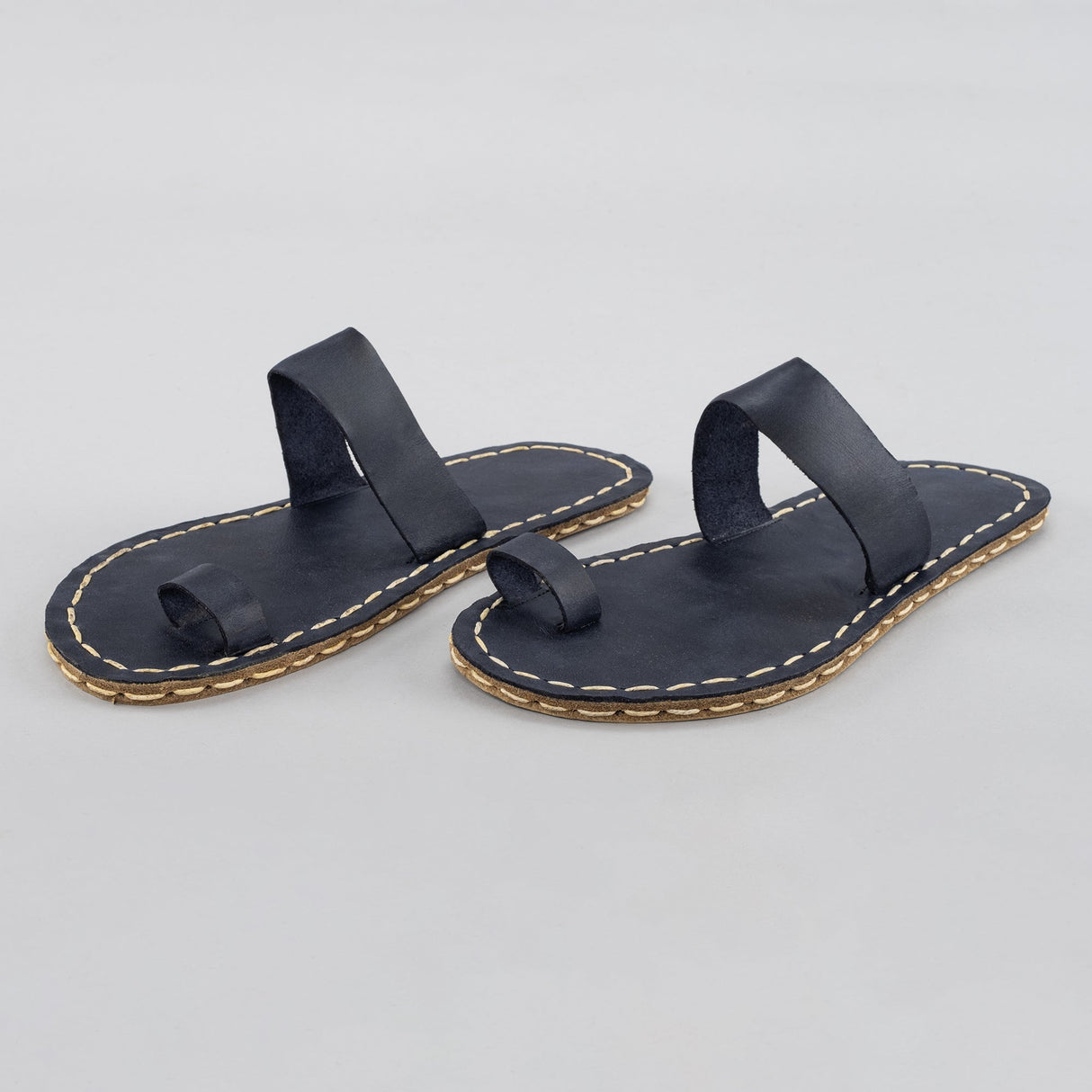 Blue Barefoot Thong Sandals from Atlantis Handmade Shoes