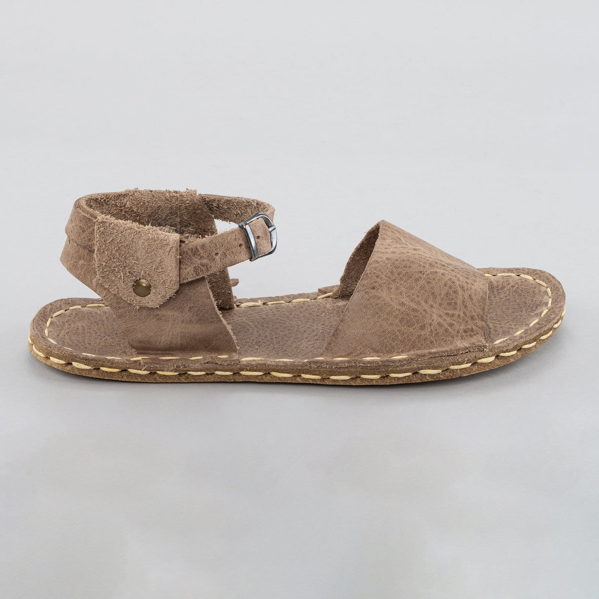 Tan Opened Toe Barefoot Sandals from Atlantis Handmade Shoes