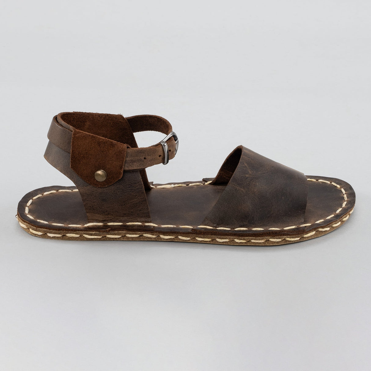 Coffee Opened Toe Barefoot Sandals from Atlantis Handmade Shoes