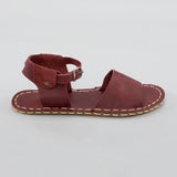 Red Opened Toe Barefoot Sandals from Atlantis Handmade Shoes