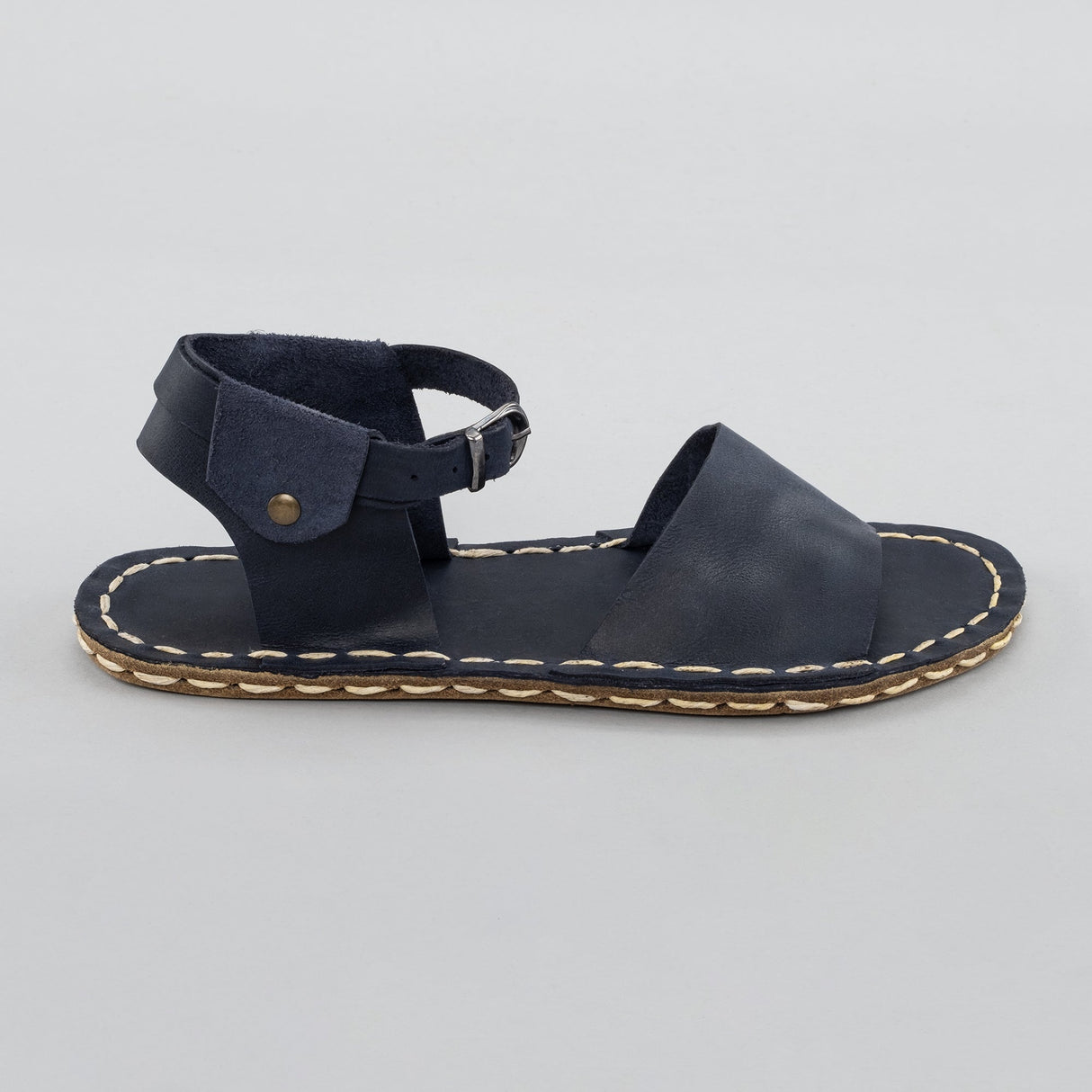 Blue Opened Toe Barefoot Sandals from Atlantis Handmade Shoes