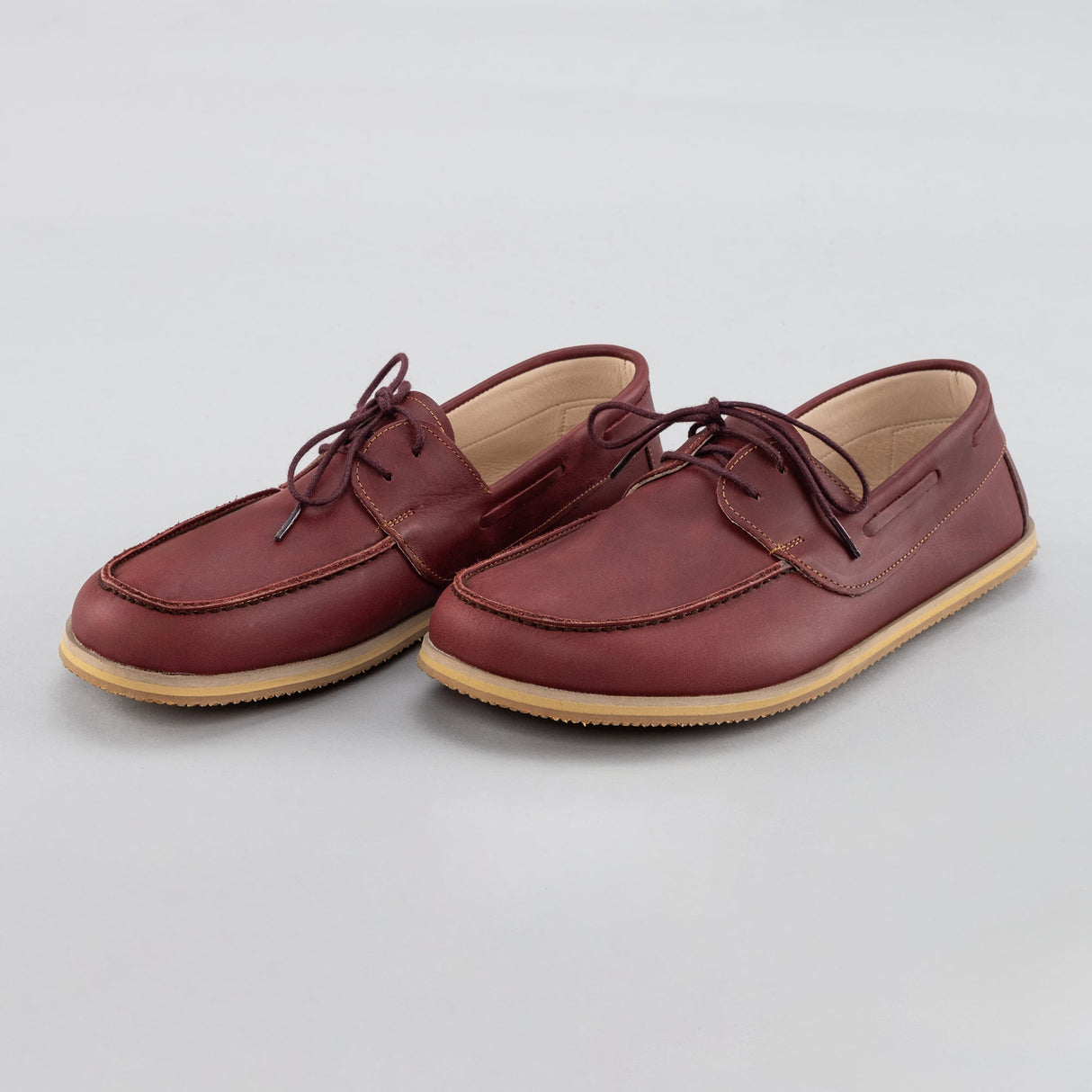 Men's Red Boat Shoes from Atlantis Handmade Shoes