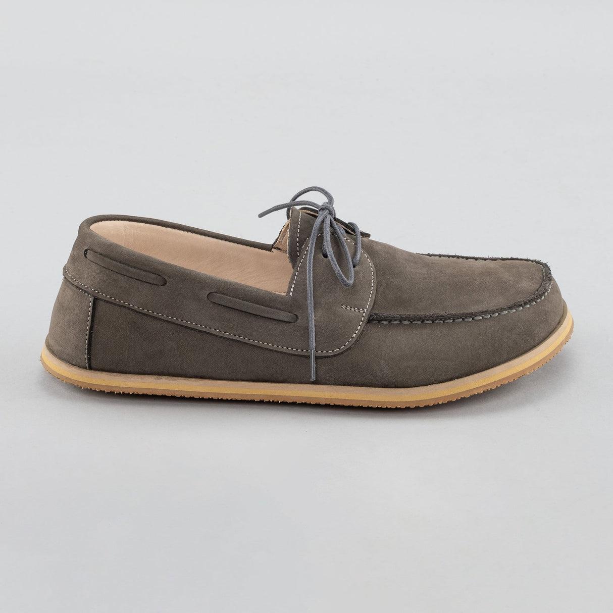 Men's Gray Boat Shoes from Atlantis Handmade Shoes