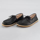Women's Black Boat Shoes from Atlantis Handmade Shoes