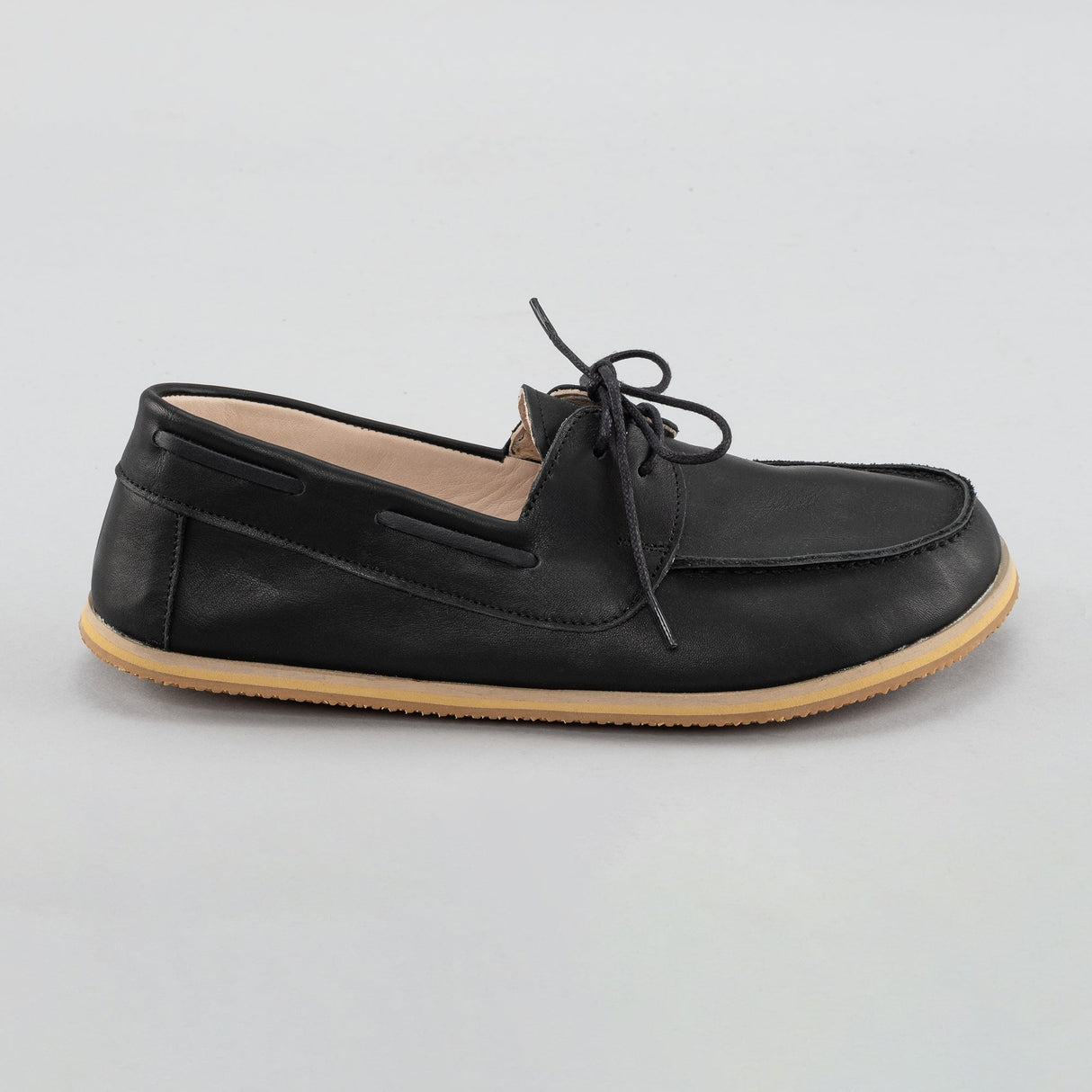 Women's Black Boat Shoes from Atlantis Handmade Shoes