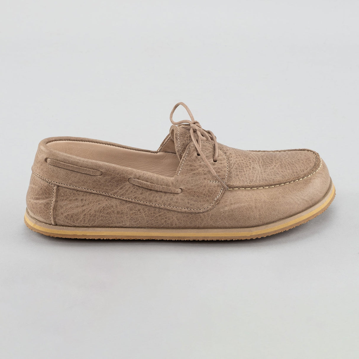 Men's Tan Boat Shoes from Atlantis Handmade Shoes