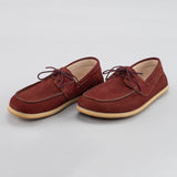 Women's Burgundy Boat Shoes from Atlantis Handmade Shoes
