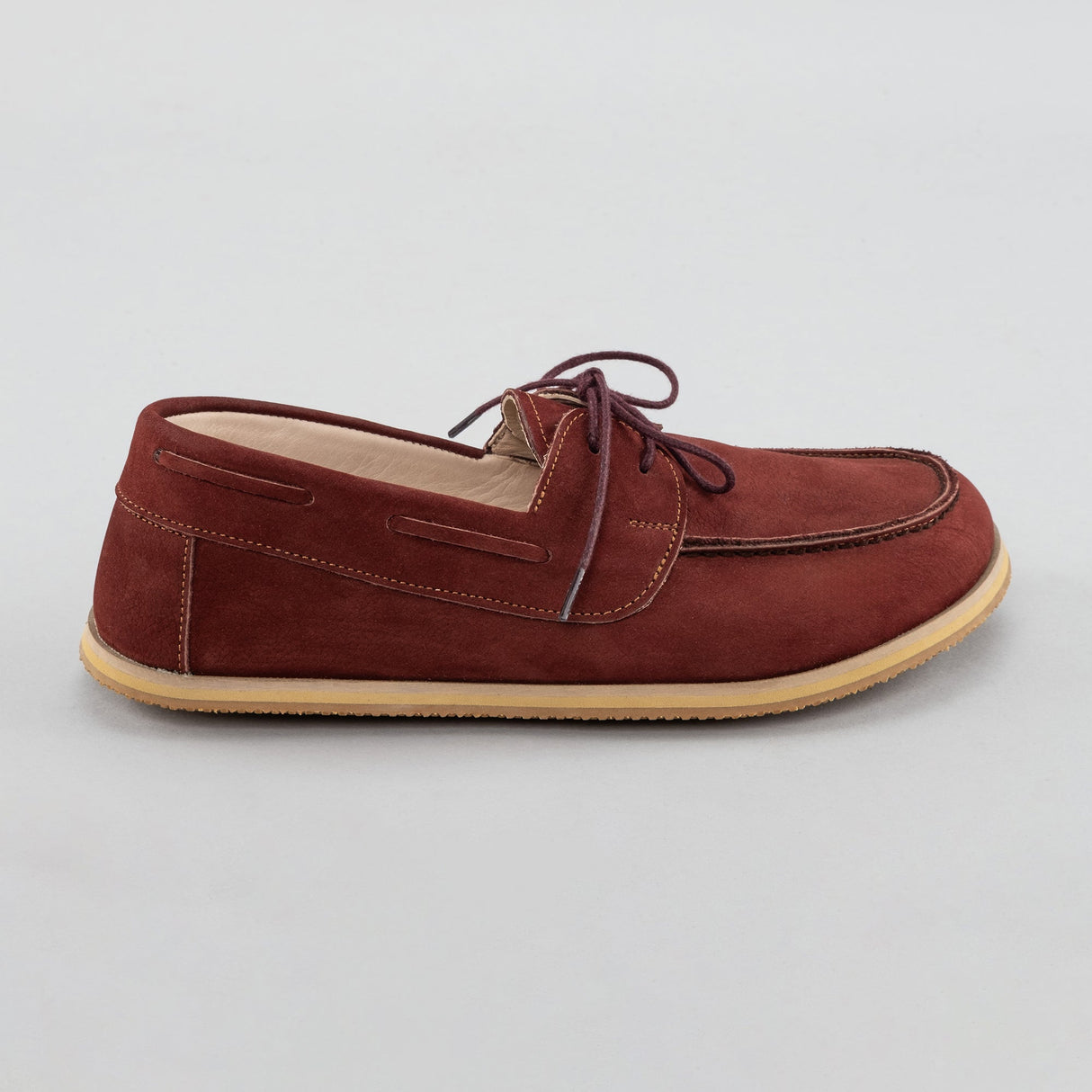Men's Burgundy Boat Shoes from Atlantis Handmade Shoes