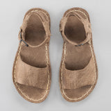 Tan Opened Toe Barefoot Sandals from Atlantis Handmade Shoes