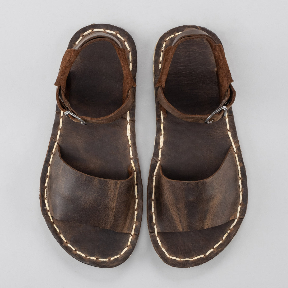 Coffee Opened Toe Barefoot Sandals from Atlantis Handmade Shoes