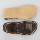 Coffee Opened Toe Barefoot Sandals from Atlantis Handmade Shoes