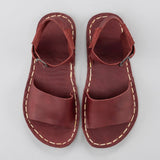 Red Opened Toe Barefoot Sandals from Atlantis Handmade Shoes