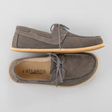Men's Gray Boat Shoes from Atlantis Handmade Shoes