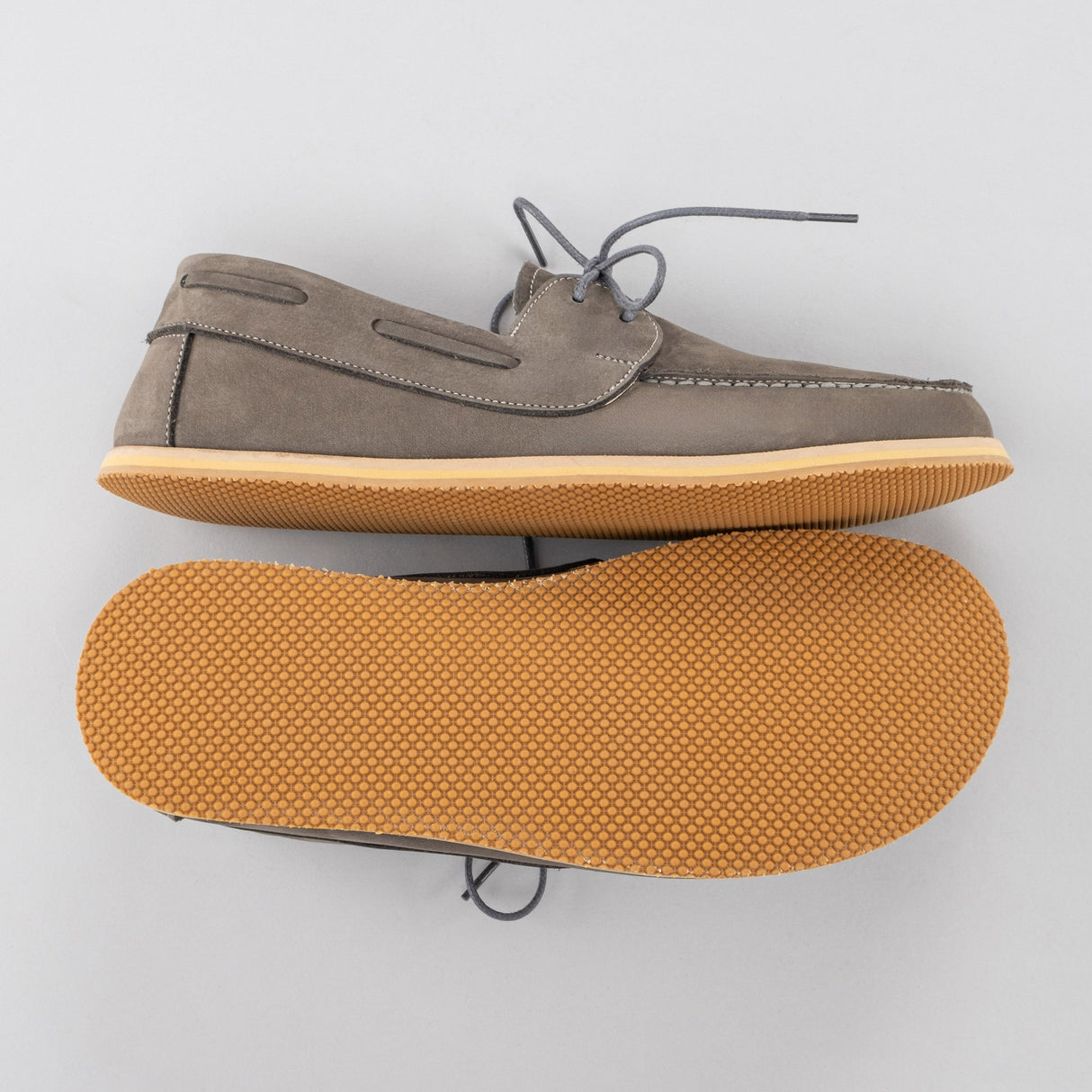 Women's Gray Boat Shoes from Atlantis Handmade Shoes