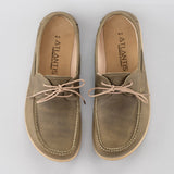 Women's Green Boat Shoes from Atlantis Handmade Shoes